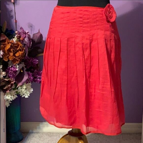 J. Crew Pleated Flower Skirt. - Picture 2 of 8